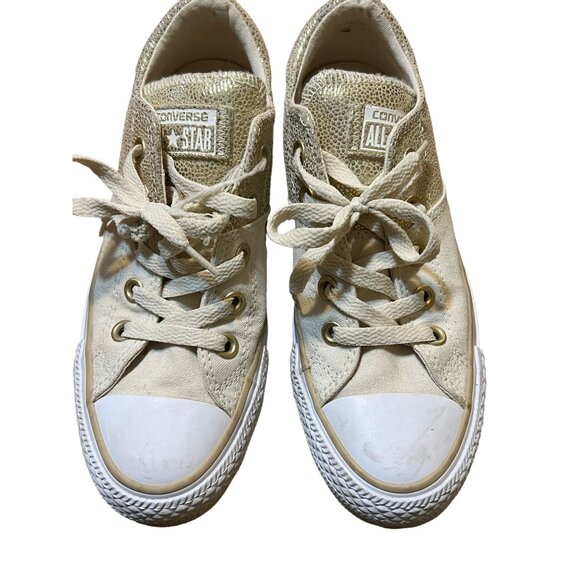 Converse Chuck Taylor 553342C Madison Sneakers Gold Canvas Lace Up Size 6 - Picture 2 of 6